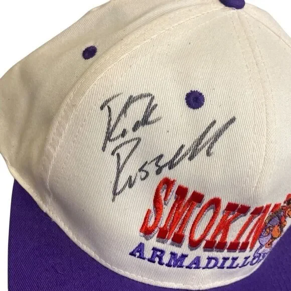 Smokin Armadillos Rick Russell Autographed Baseball Cap Country Band Lead Vocals